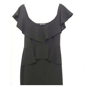NWT off shoulder black peplum dress 1X